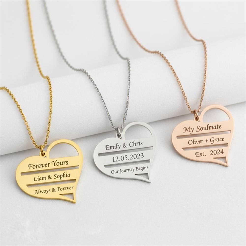 สร้อยคอรูปหัวใจสแตนเลสสตีล สลั - Birth Flower Necklace บทวิจารณ์และราคา