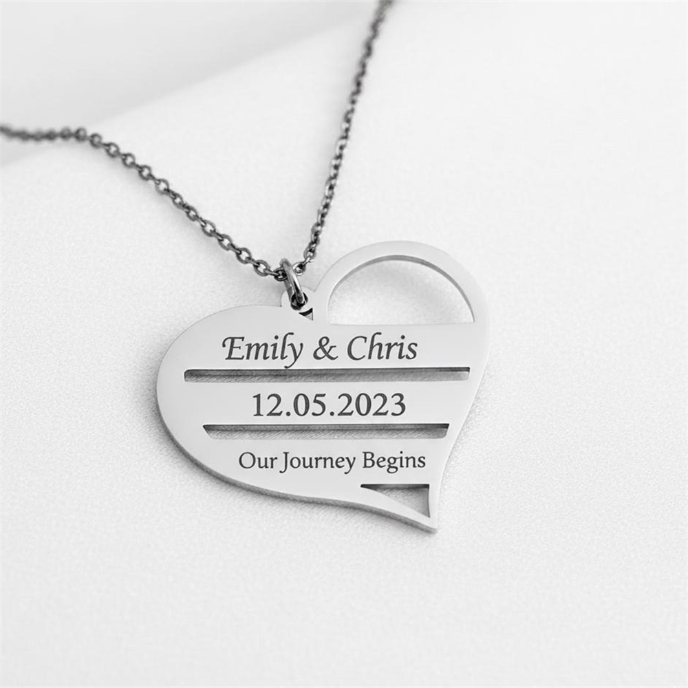 สร้อยคอรูปหัวใจสแตนเลสสตีล สลั - Birth Flower Necklace บทวิจารณ์และราคา