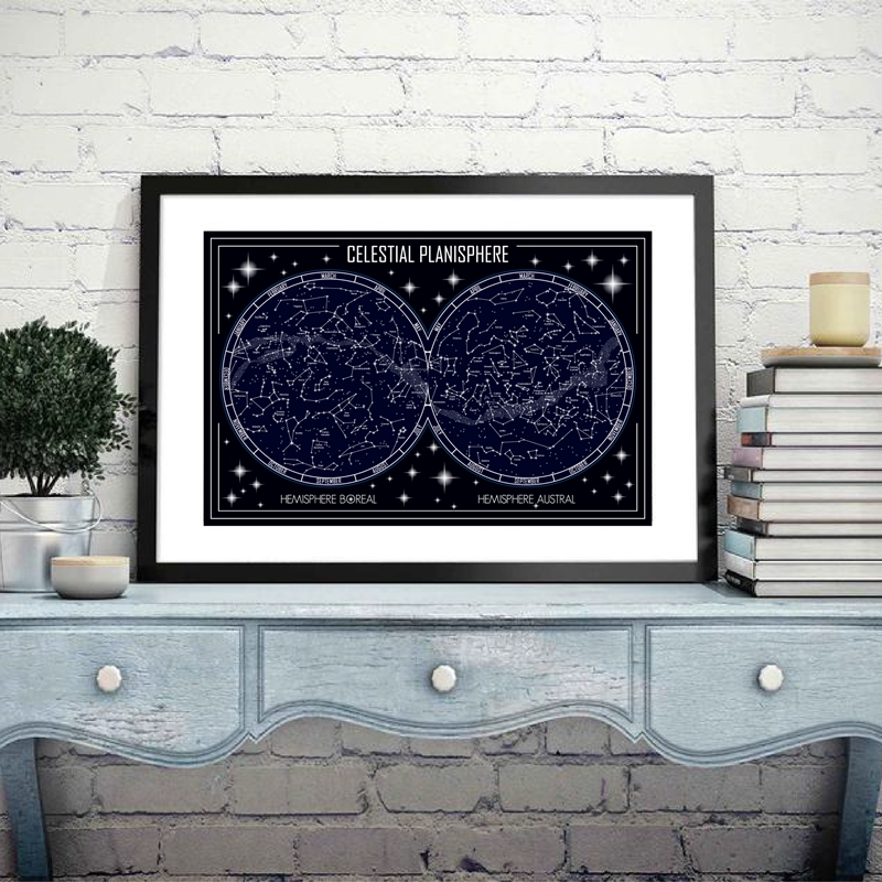 Celestial Planisphere แผนที่ผ้ - Custom Star Map บทวิจารณ์และราคา