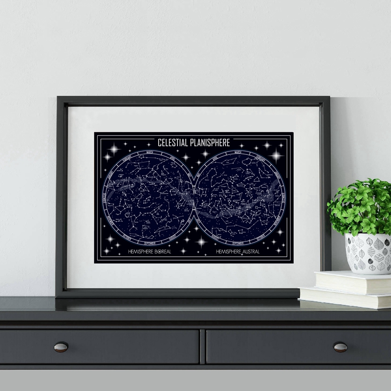 Celestial Planisphere แผนที่ผ้ - Custom Star Map บทวิจารณ์และราคา